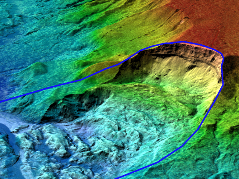 Lidar image of hills